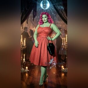 💖Atomic Sparkle Vixen "Jawbreaker" Pink Lurex L  Factory Sealed!